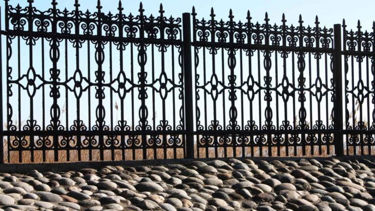 Ornamental metal fence for residential property